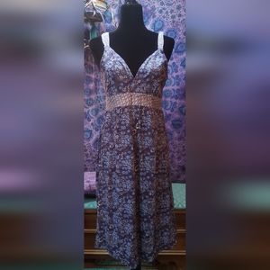 LUCKY BRAND Blue Floral Dress Sz M